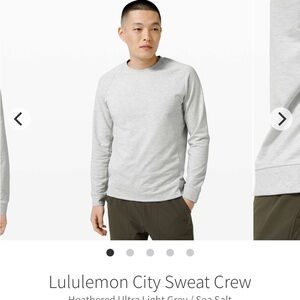 Men’s Lulu city sweat crew grey